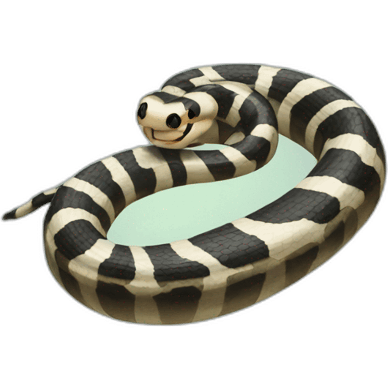 snake that looks like zebra emoji