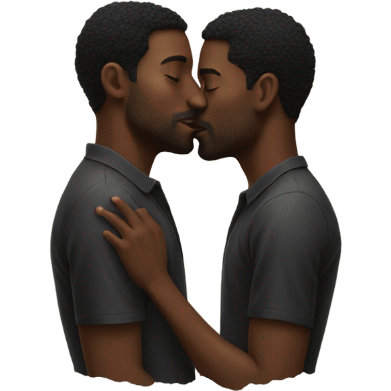 2 black men kissing emoji