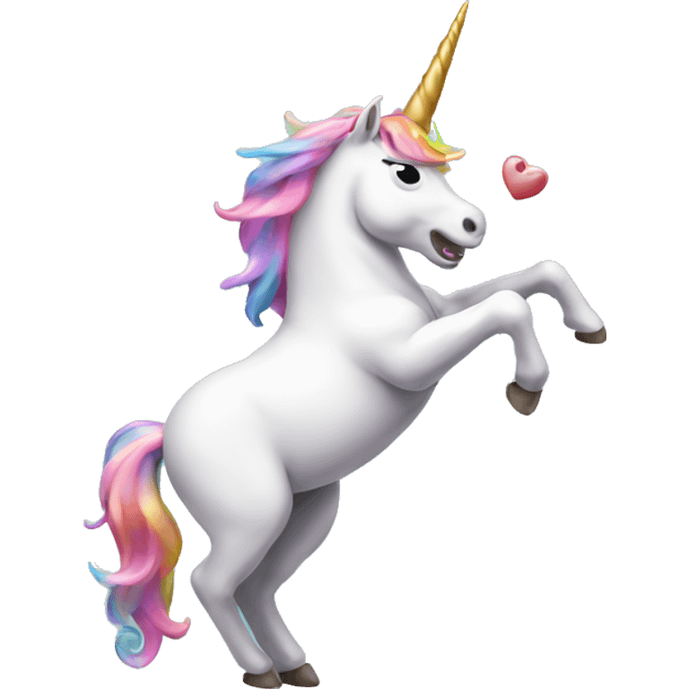 Unicorn throwing up  emoji