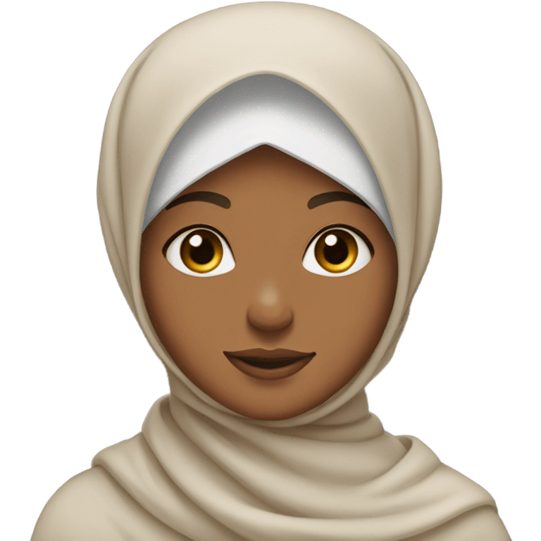 Girl whit caramel skin wearing a beautyful  hijab  emoji