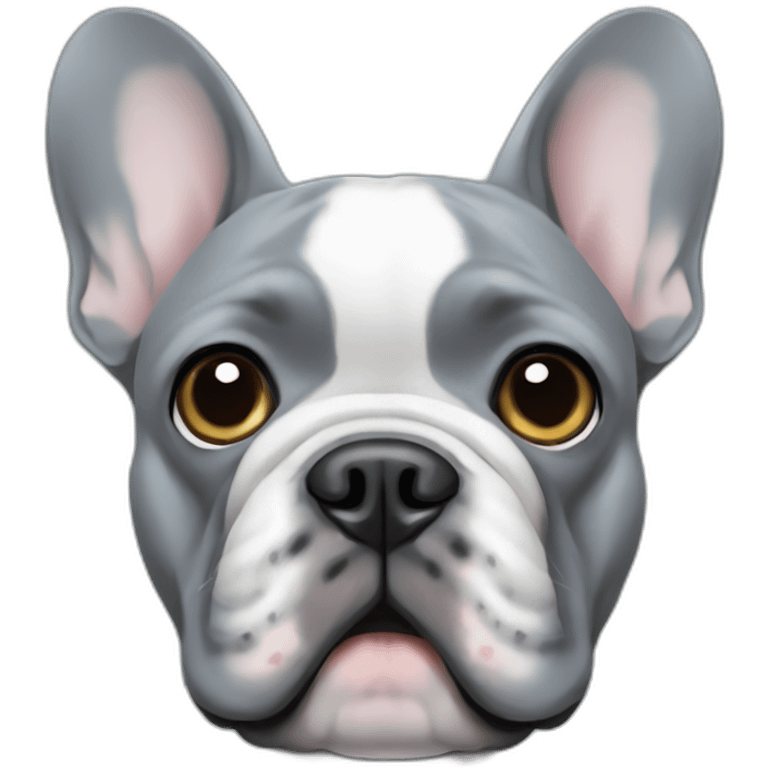 Grey blue French bulldog emoji