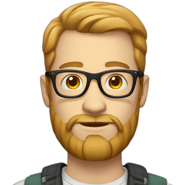 white man hipster emoji