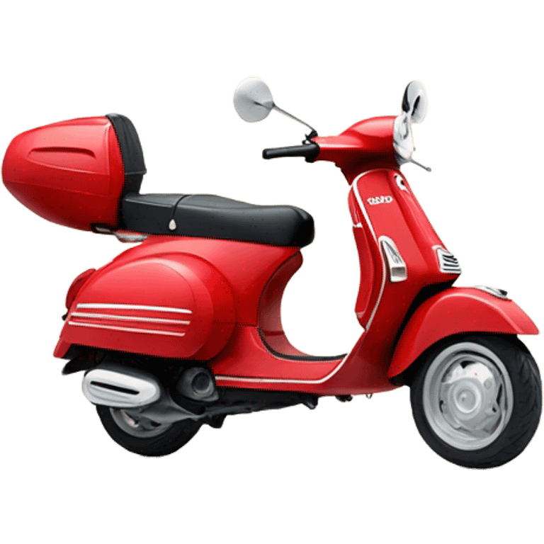 Red vespa and palm tree emoji