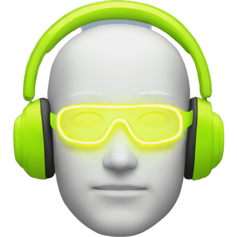 Neon headset emoji