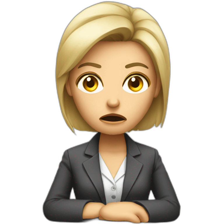 angry femail accountant emoji