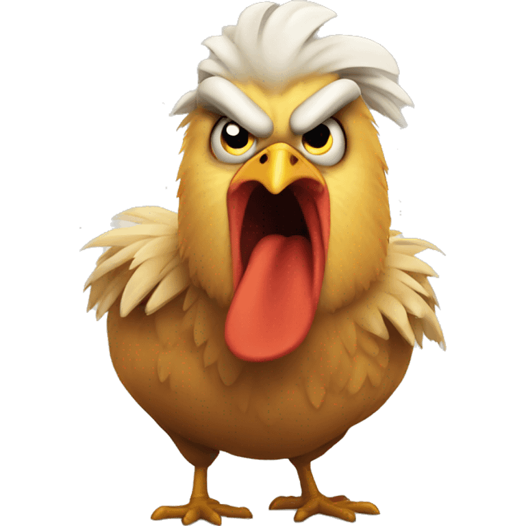 Angry chicken emoji