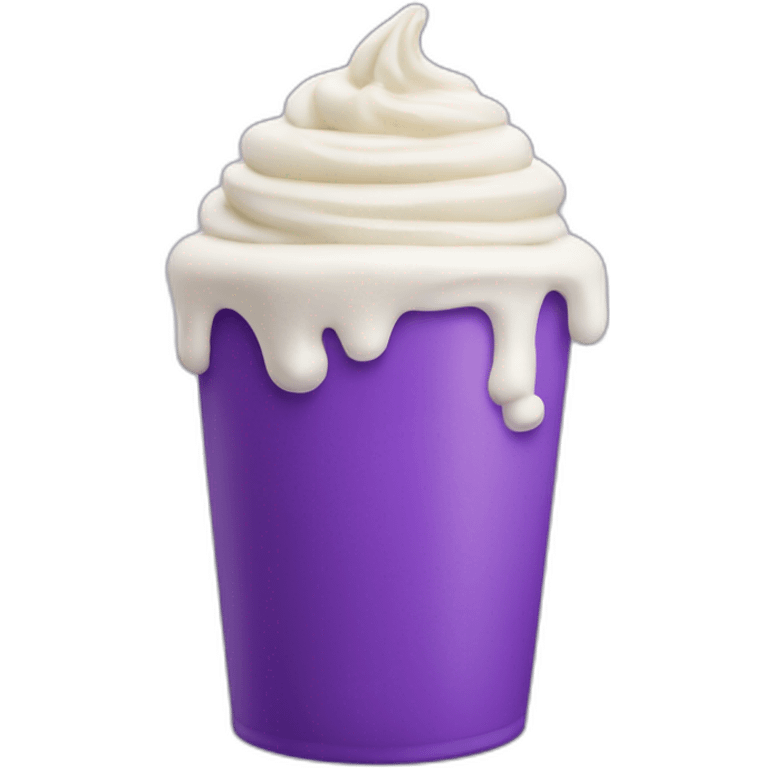 purple thickshake with cream emoji