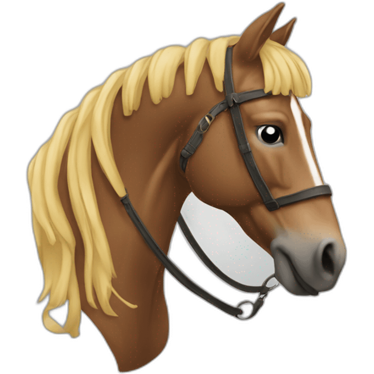 Cheval qui chante du rap emoji