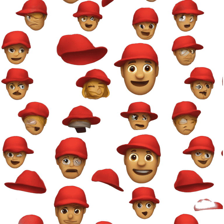 Sheet wears red hat emoji