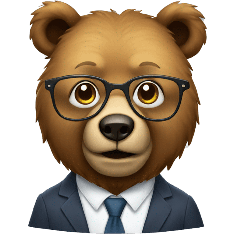 Bear with glasses  emoji