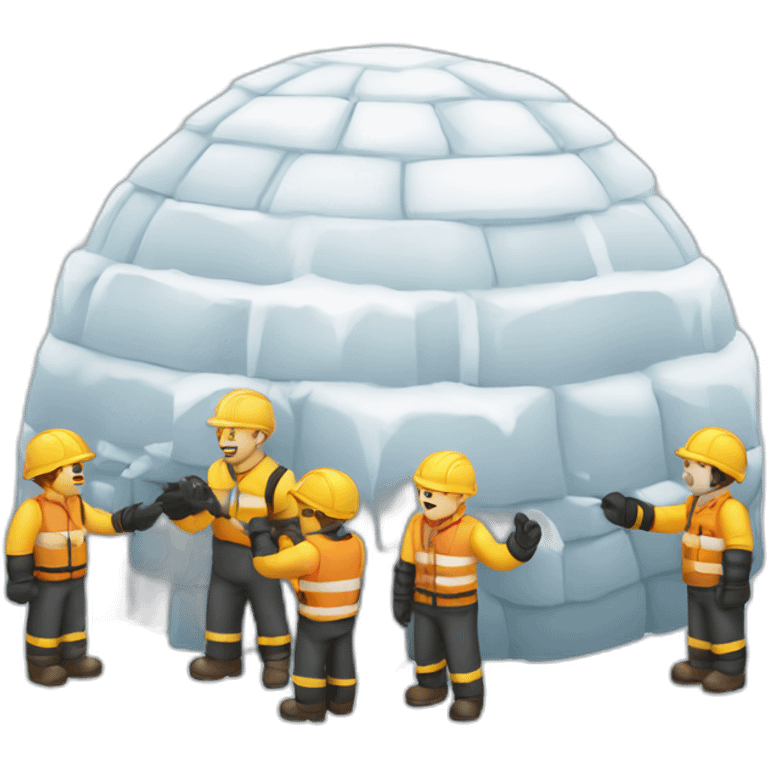 igloo team work sign emoji