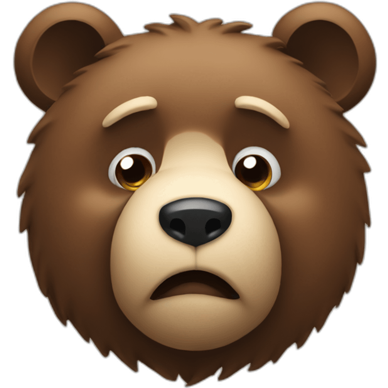 Bear glancing at watch emoji