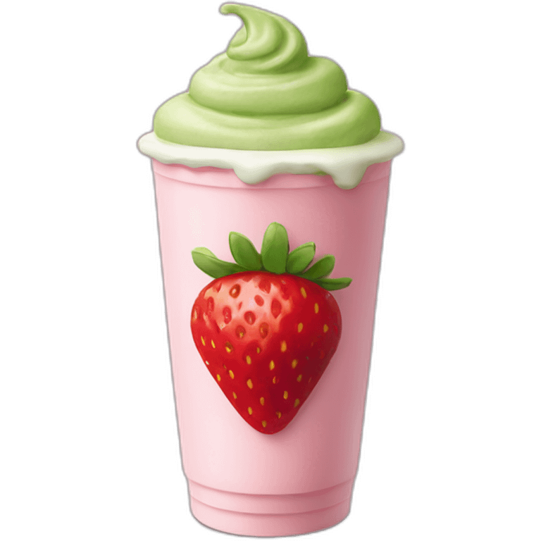 strawberry matcha latte emoji