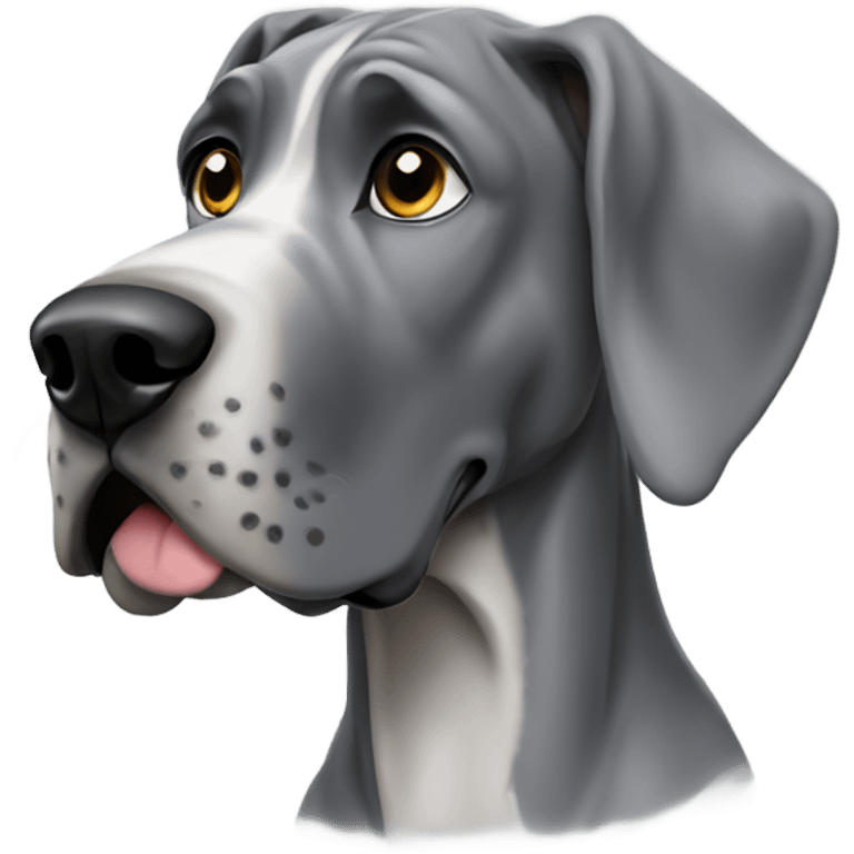 Gray Great Dane emoji