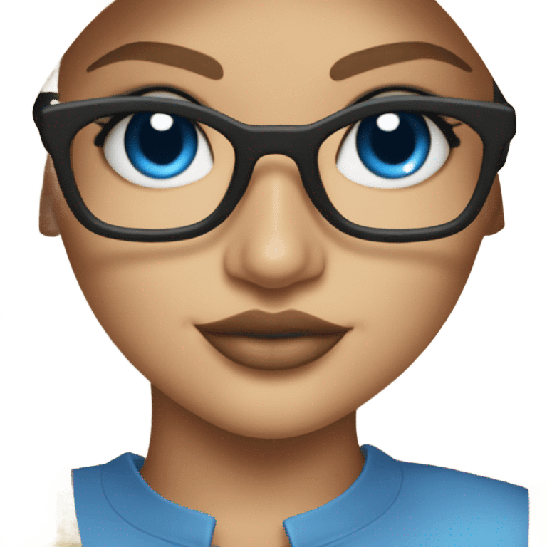 blonde kylie jenner with blue eyes and glasses  emoji