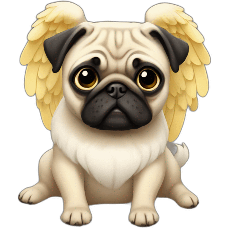 pug angel emoji