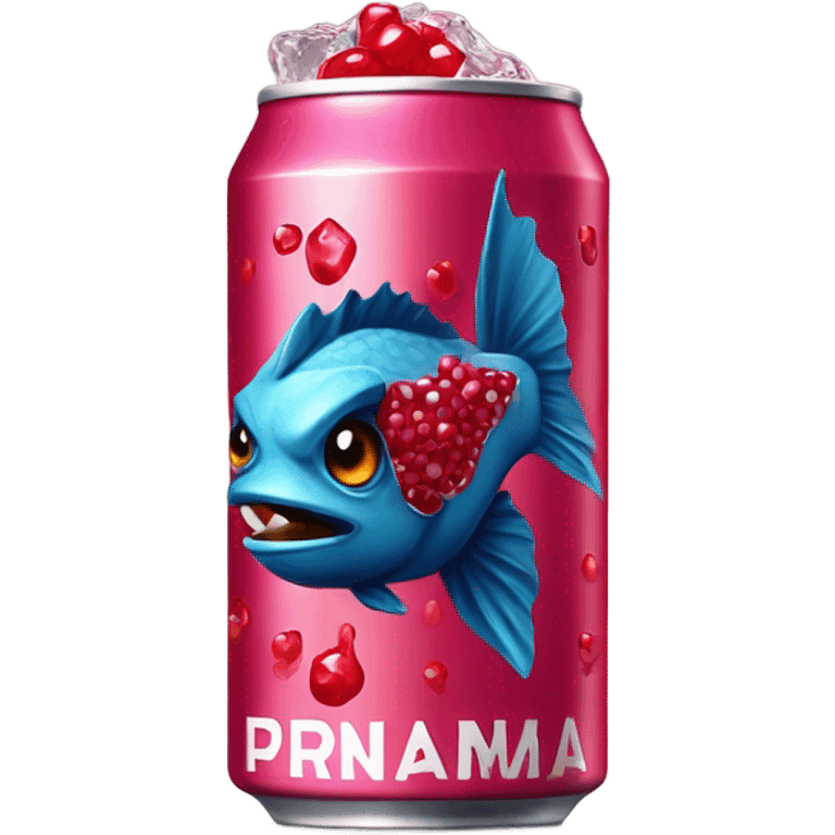 Pomegranate Piranha on an Energy Drink  emoji