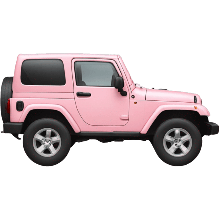 Light pink two door jeep  emoji