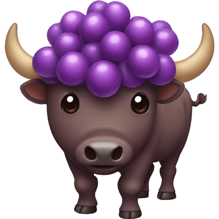 grape cute bison emoji