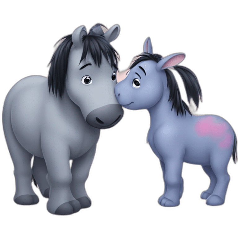 Eeyore in love emoji