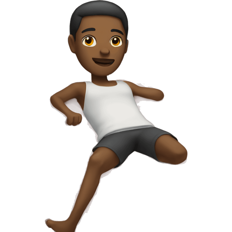 black person lying on bed emoji