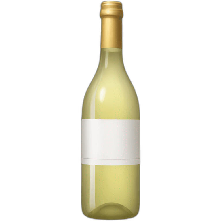 thin bottle of white wine emoji