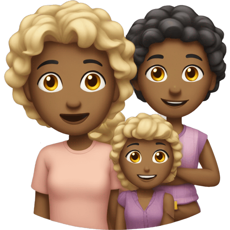 una familia de 5 emoji