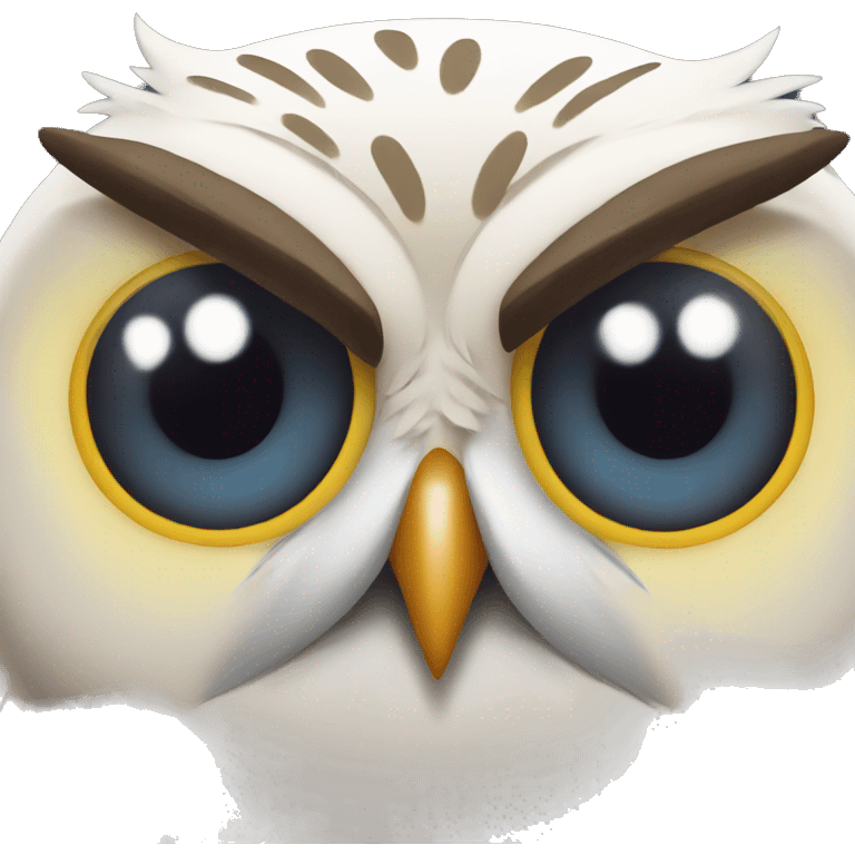 owl that is crying but has a happy face emoji