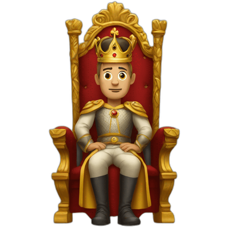 king sitting on a throne emoji