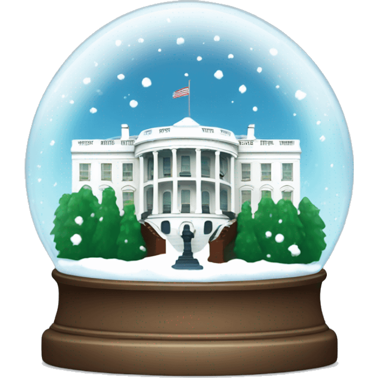 snow globe with White House in middle emoji