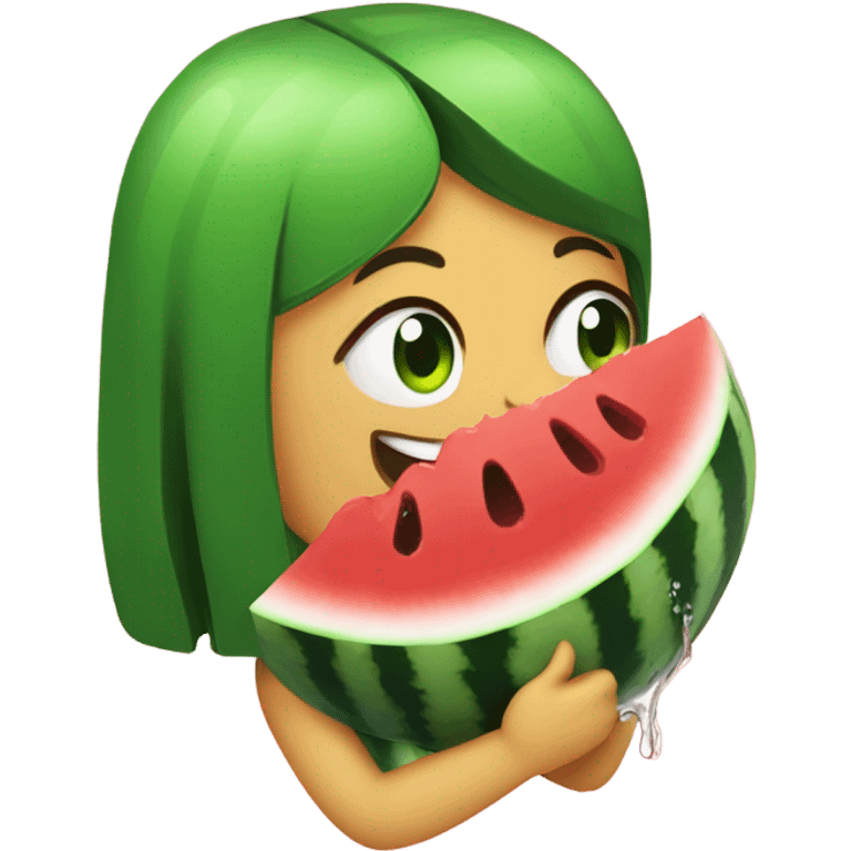 Person eating watermelon  emoji