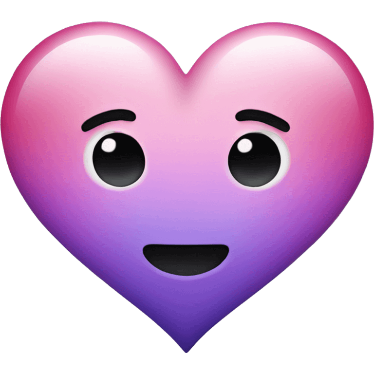 Purple and pink ombré heart emoji