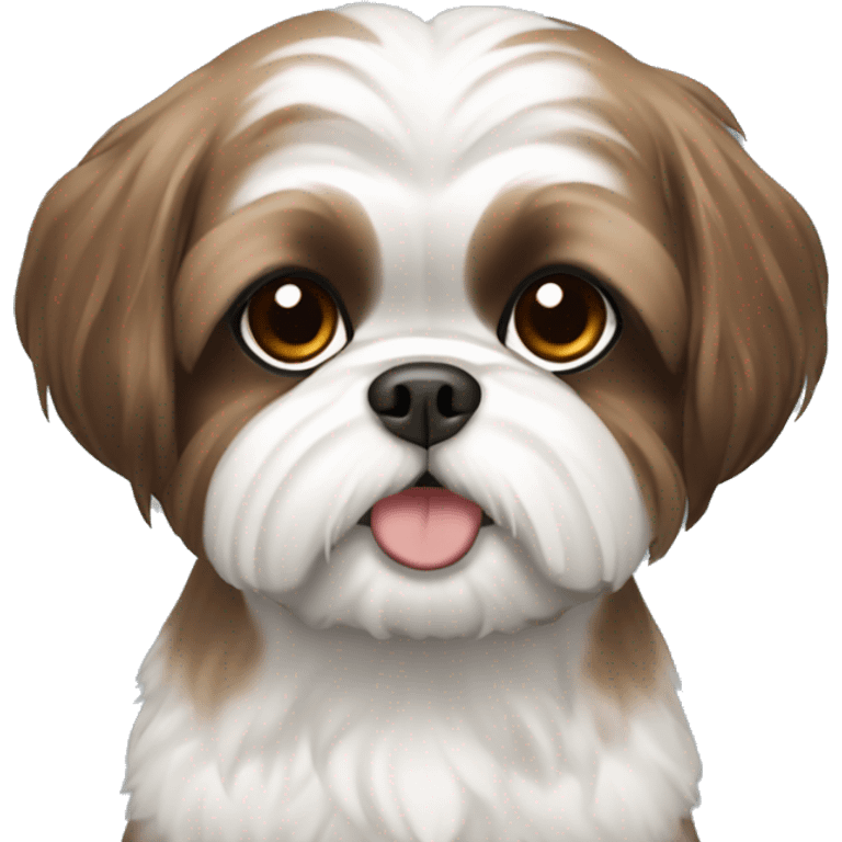 shihtzu with short brown hair emoji