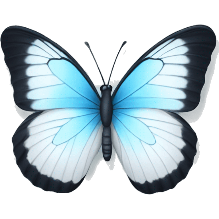 Light blue and white butterfly emoji