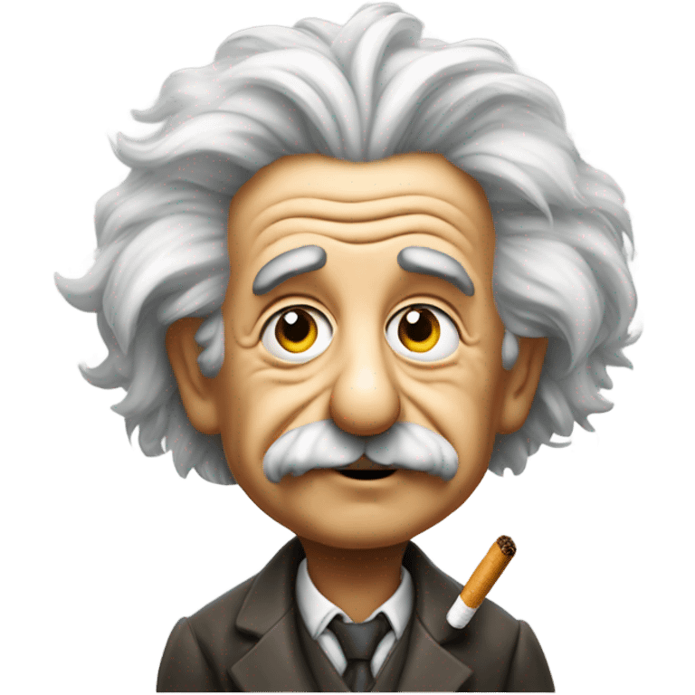 albert Einstein smoking emoji