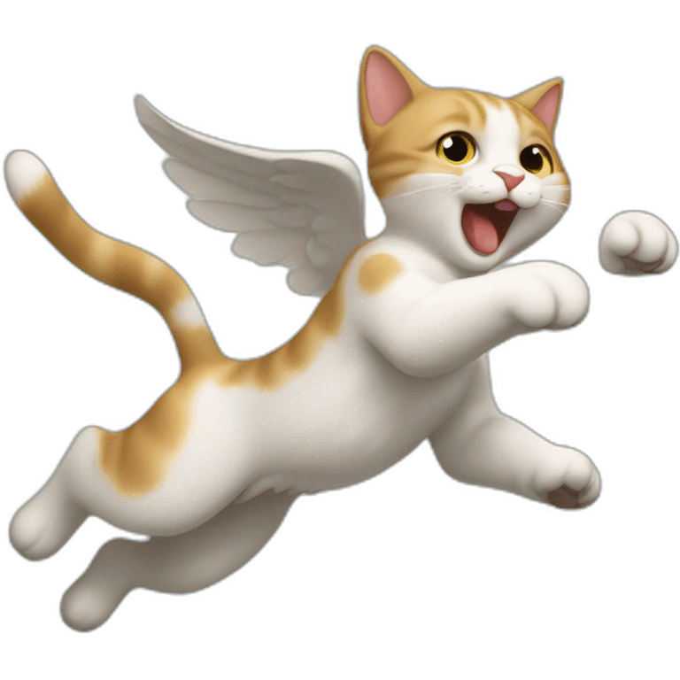 un gato volando cfon alas  emoji