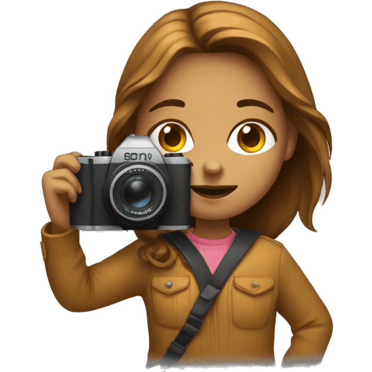 Girl with camera emoji