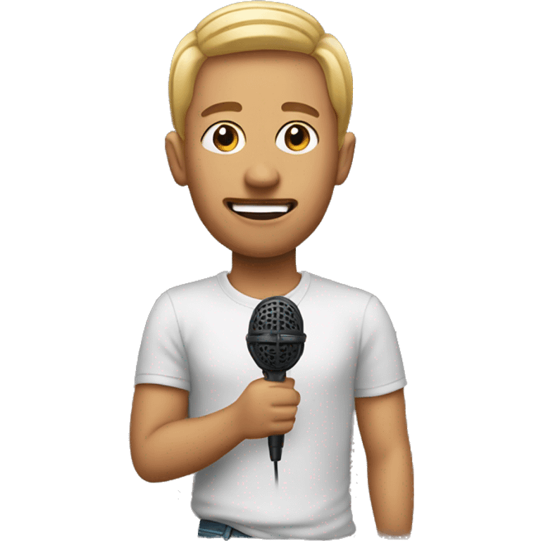 Podcaster with microphone emoji