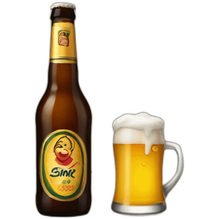 Sinok avec une bière emoji