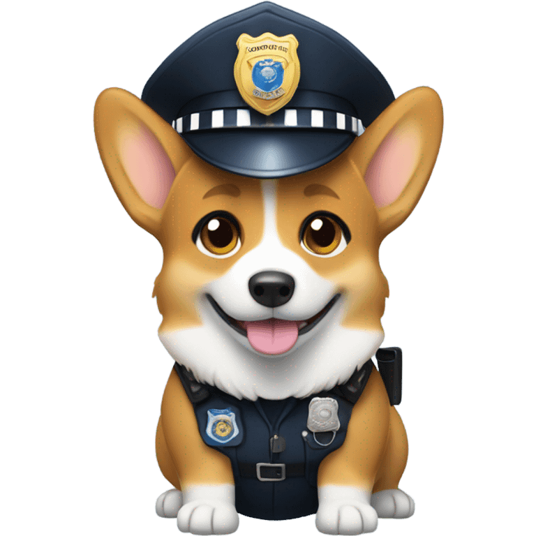 Corgi as police officer emoji