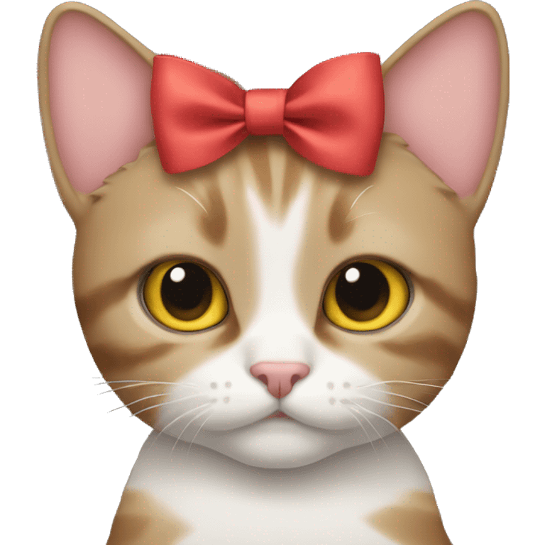 A cat with a Bow  emoji