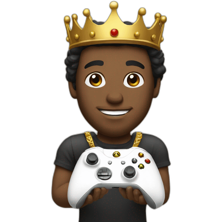 King with a controler xbox emoji