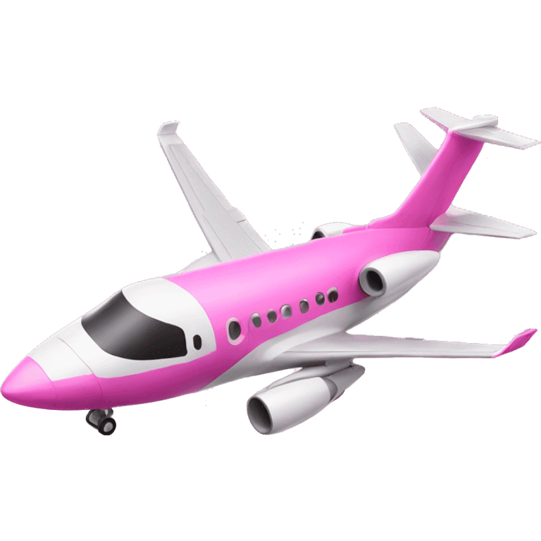 Barbie traveling on pink jet emoji