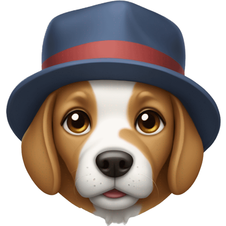 dog with a hat emoji