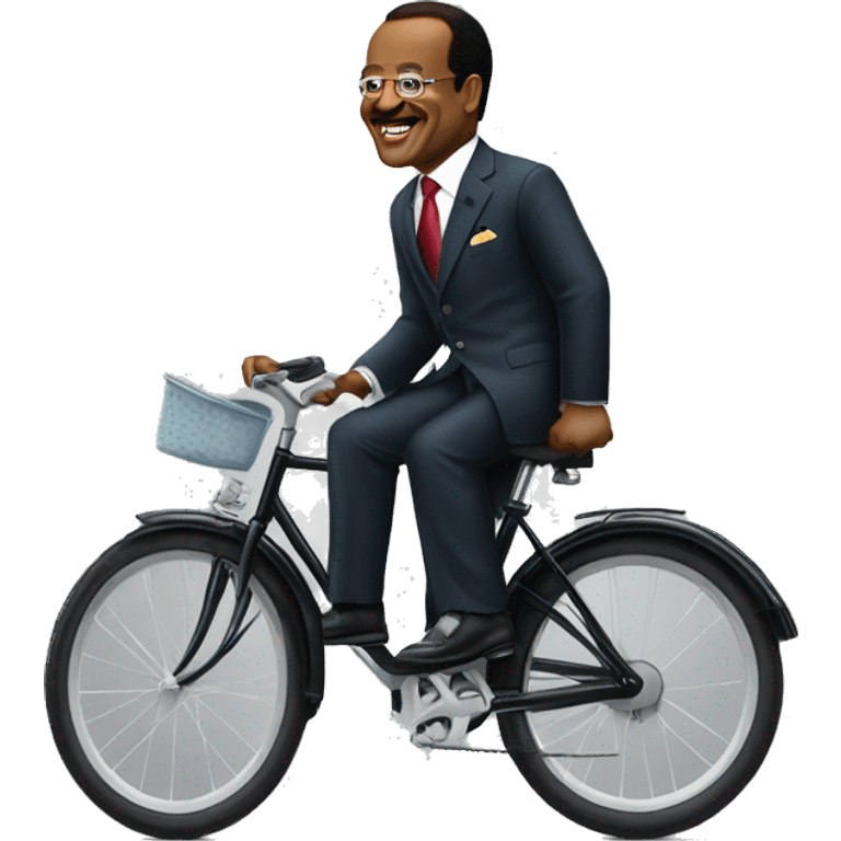 Paul Biya sur un vélo  emoji