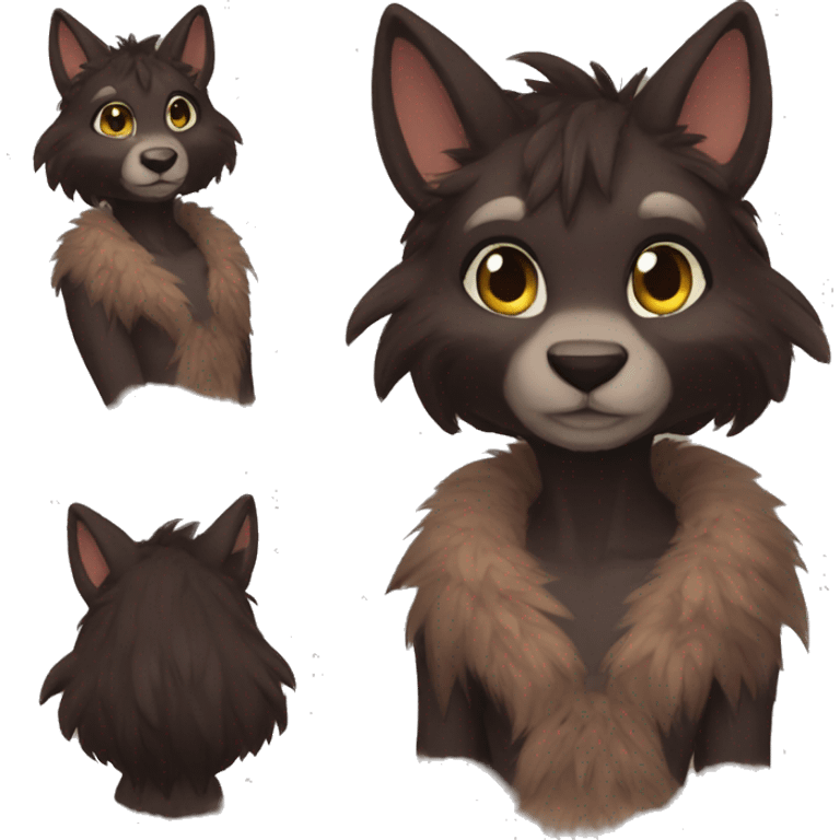 Anthro Shy Cute Cool Edgy Pretty Dark Brown Furry Animal Anthro Sona emoji