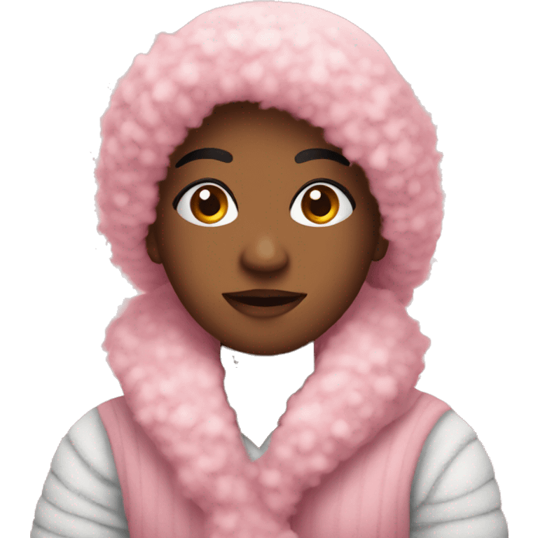 Cute Christmas pink cozy  emoji