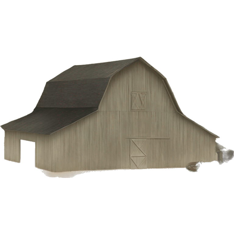 Farm barn at cotton field emoji