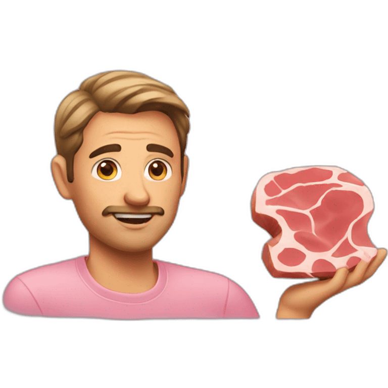 Man with ham emoji