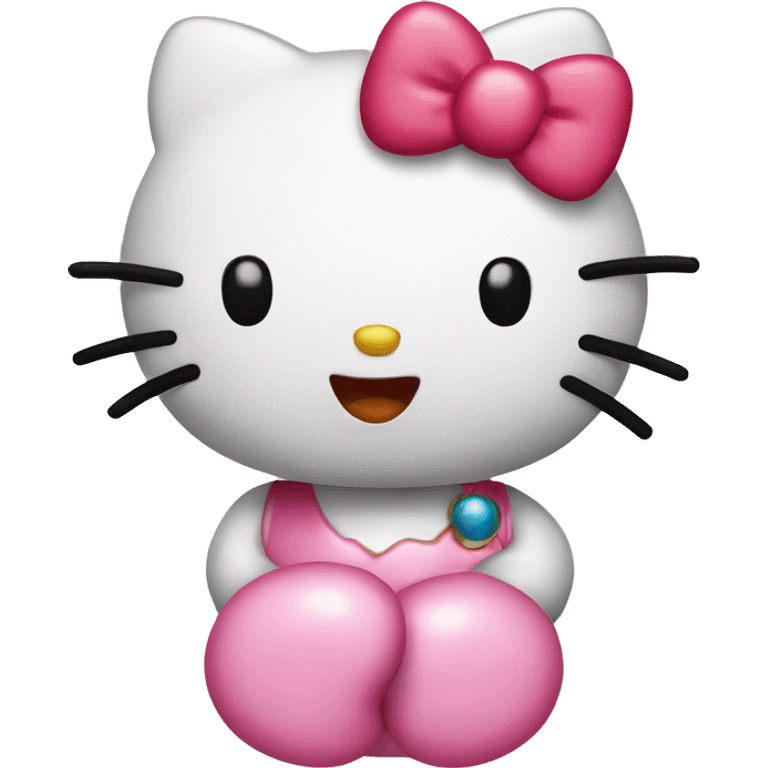 Hello kitty blowing a kiss emoji